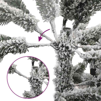 Artificial Hinged Christmas Tree Snow Flocked White 240 cm