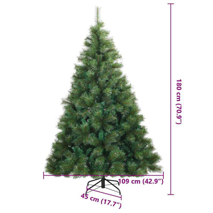 Artificial Hinged Christmas Tree Green 180 cm PVC, steel