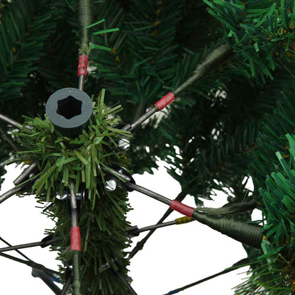 Artificial Hinged Christmas Tree Green 240 cm PVC, steel