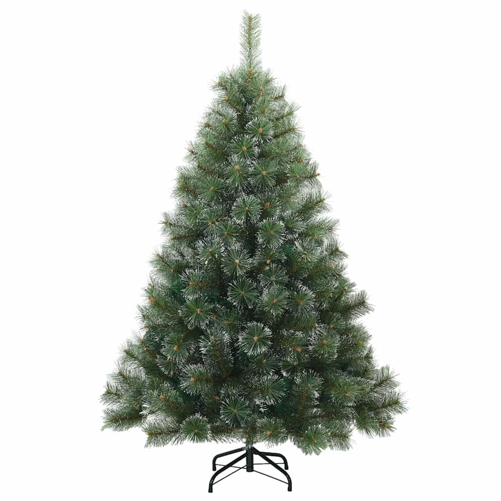 Artificial Hinged Christmas Tree Snow Flocked Green 120 cm