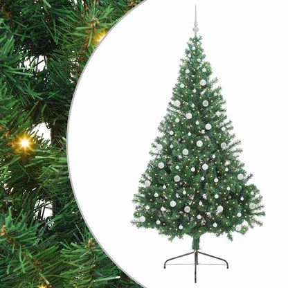 Artificial Pre-lit Christmas Tree Green 240 cm PVC
