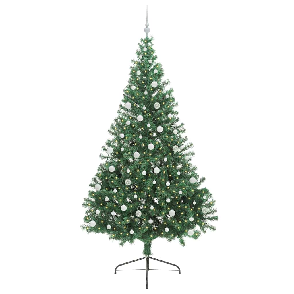 Artificial Pre-lit Christmas Tree Green 240 cm PVC