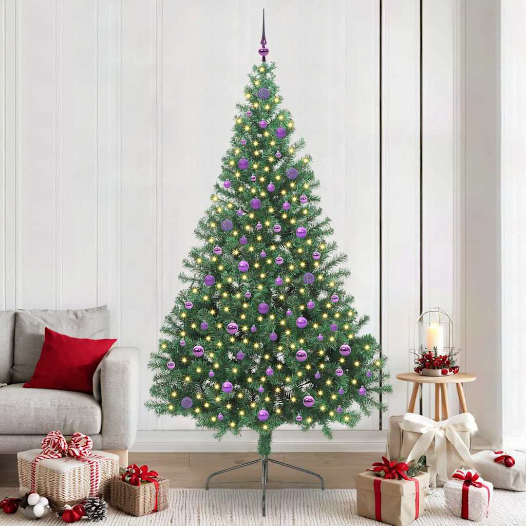 Artificial Pre-lit Christmas Tree Green 240 cm PVC