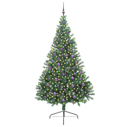 Artificial Pre-lit Christmas Tree Green 240 cm PVC