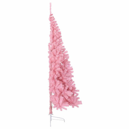 Artificial Pre-lit Christmas Tree Pink 180 cm PVC