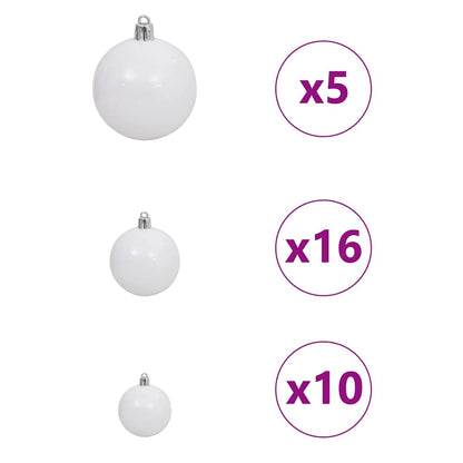 Artificial Pre-lit Christmas Tree Black 180 cm PVC
