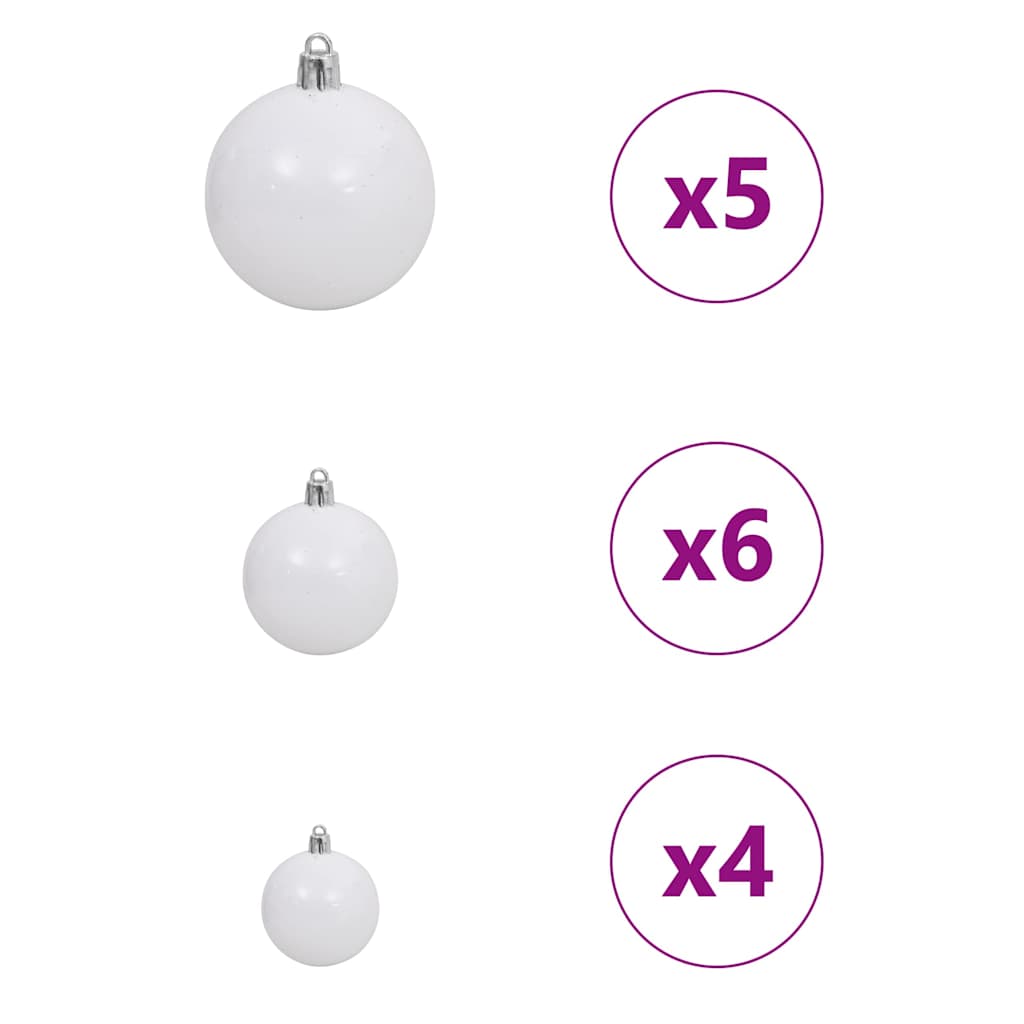 Artificial Pre-lit Christmas Tree Silver 150 cm PET