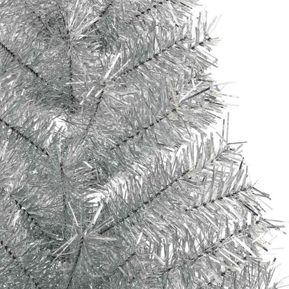 Artificial Pre-lit Christmas Tree Silver 180 cm PET