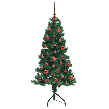 Corner Artificial Christmas Tree Green 150 cm PVC and Metal