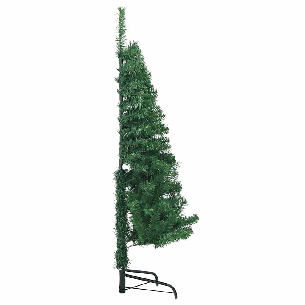 Corner Artificial Christmas Tree Green 150 cm PVC and Metal