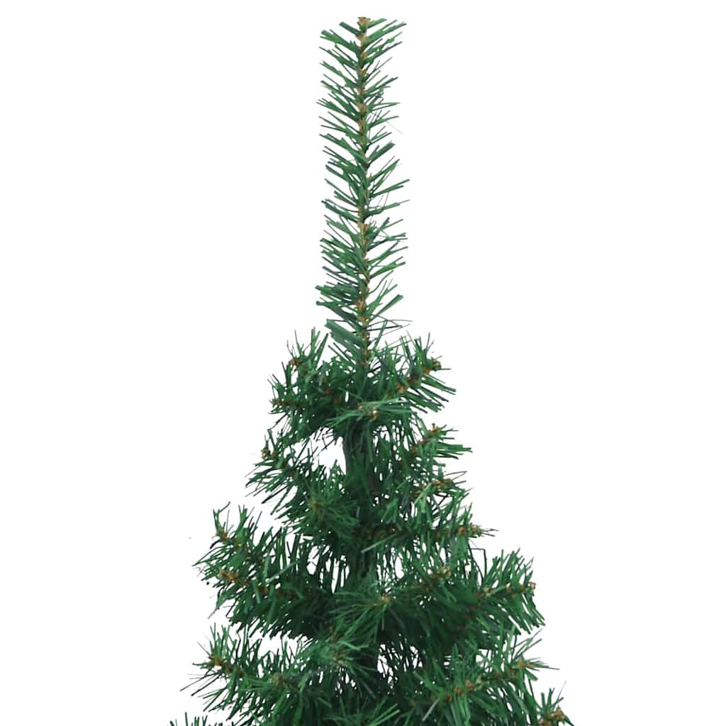 Corner Artificial Christmas Tree Green 180 cm PVC and Metal