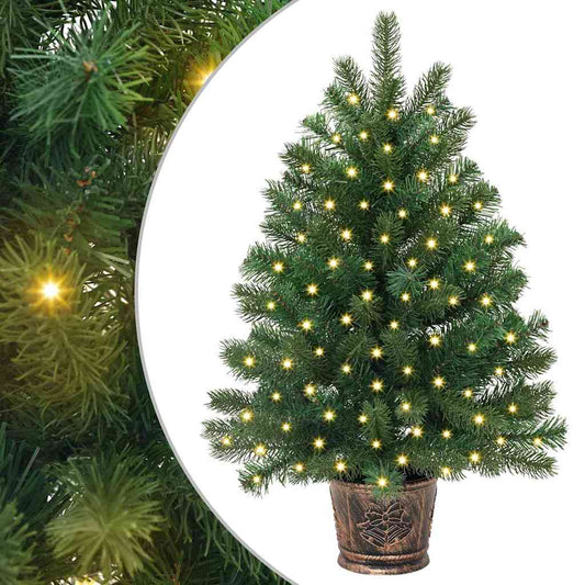 Artificial Christmas Tree with 150 LEDs Green 75 cm PE and PVC