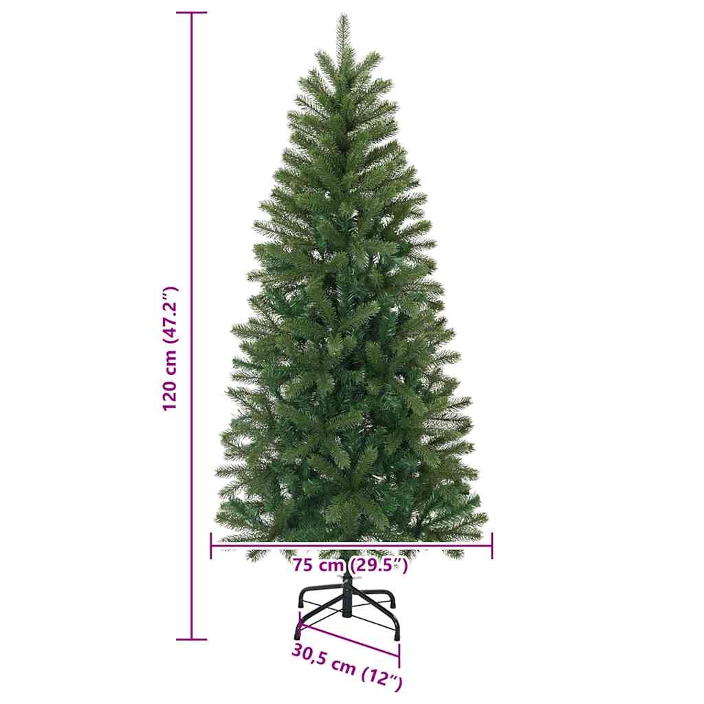 Artificial Christmas Tree with 150 LEDs Green 120 cm PE and PVC