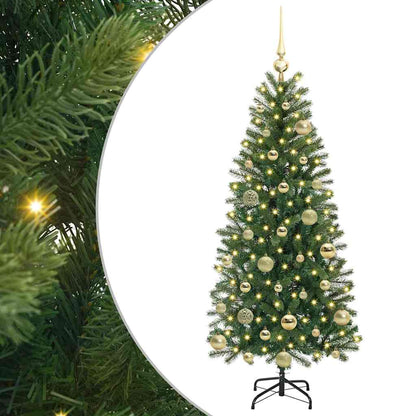 Artificial Christmas Tree with 150 LEDs Green 120 cm PE and PVC