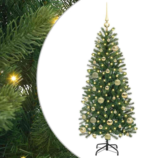 Artificial Christmas Tree with 150 LEDs Green 120 cm PE and PVC