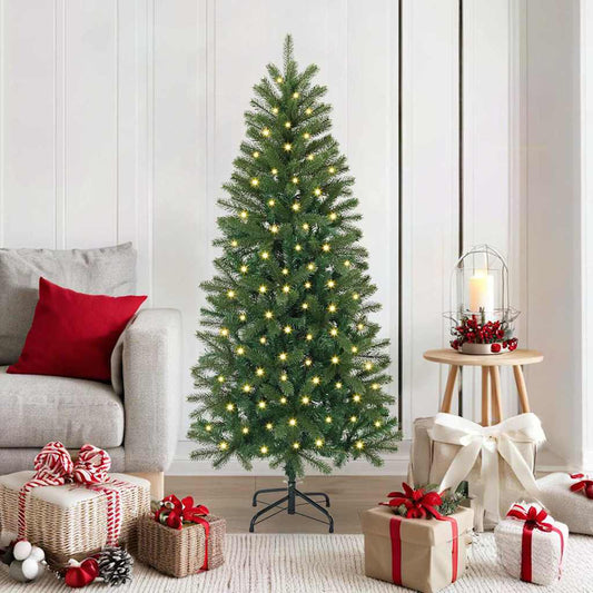 Artificial Christmas Tree with 150 LEDs Green 150 cm PE and PVC
