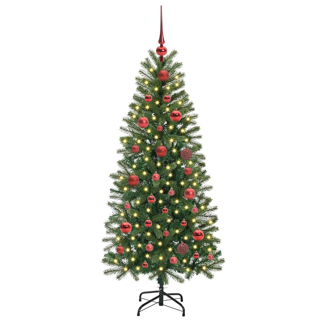 Artificial Christmas Tree with 150 LEDs Green 150 cm PE and PVC