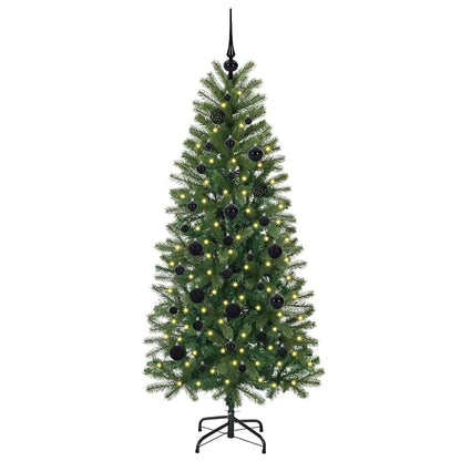 Artificial Christmas Tree with 150 LEDs Green 150 cm PE and PVC