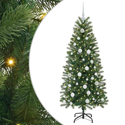 Artificial Christmas Tree with 150 LEDs Green 150 cm PE and PVC