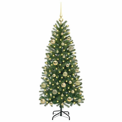 Artificial Christmas Tree with 150 LEDs Green 150 cm PE and PVC