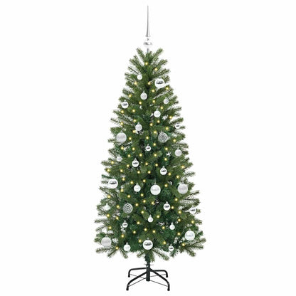 Artificial Christmas Tree with 150 LEDs Green 150 cm PE and PVC