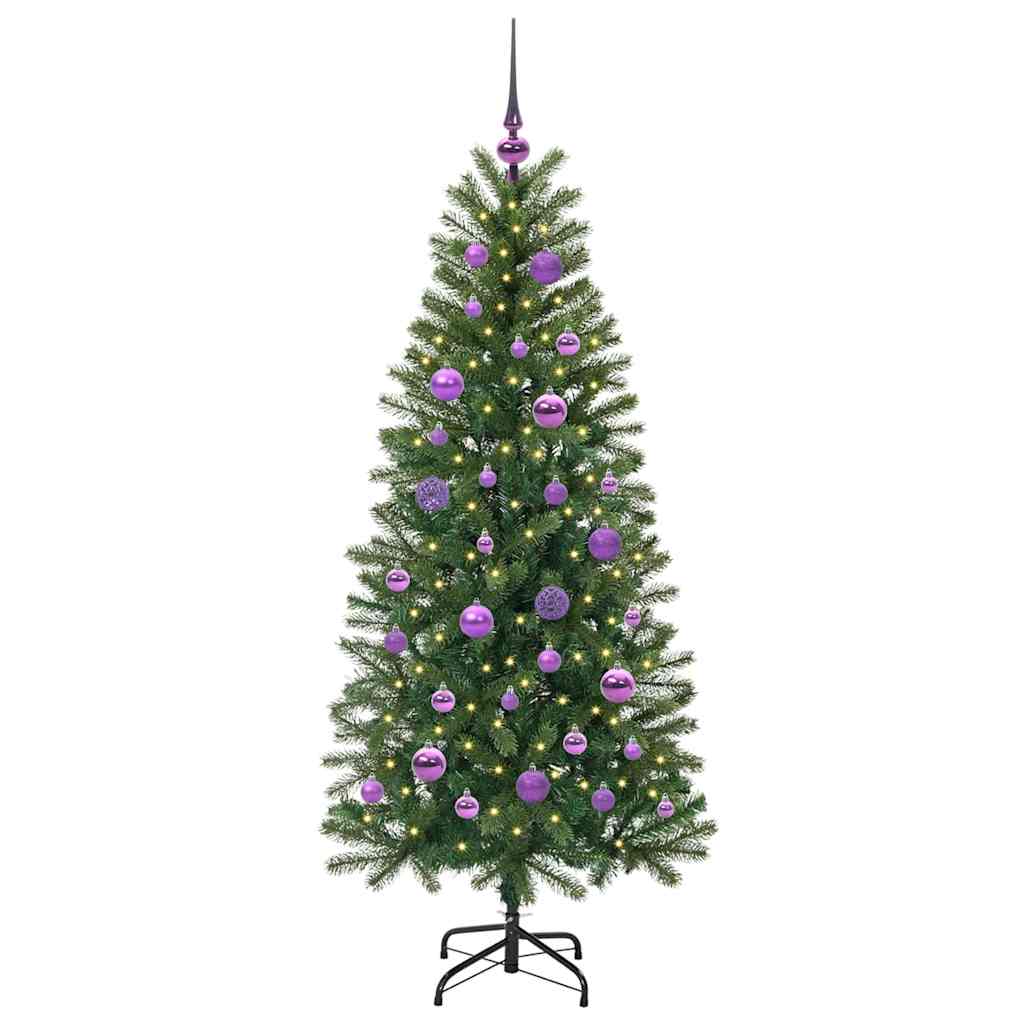 Artificial Christmas Tree with 150 LEDs Green 150 cm PE and PVC