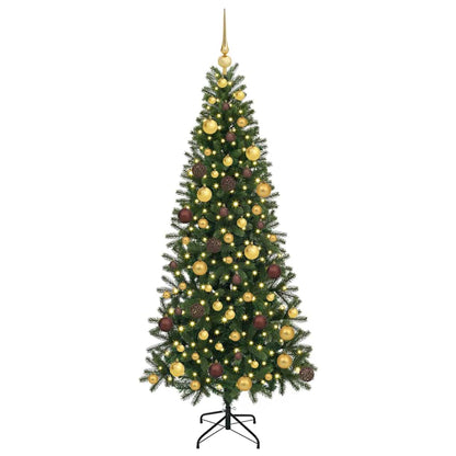 Artificial Christmas Tree with 300 LEDs Green 180 cm PE and PVC