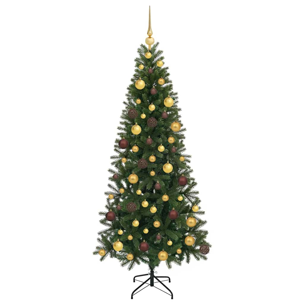 Artificial Christmas Tree with 300 LEDs Green 180 cm PE and PVC