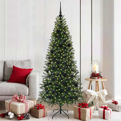 Artificial Christmas Tree with 300 LEDs Green 180 cm PE and PVC