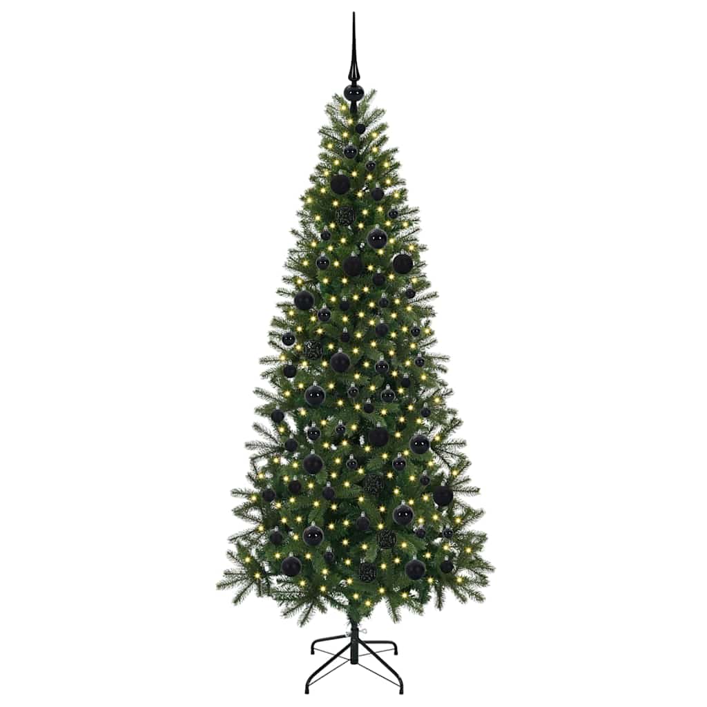 Artificial Christmas Tree with 300 LEDs Green 180 cm PE and PVC