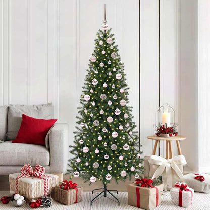 Artificial Christmas Tree with 300 LEDs Green 180 cm PE and PVC