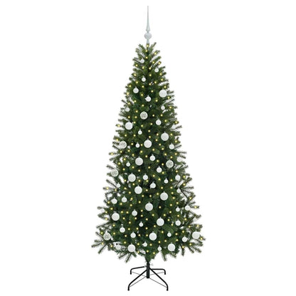 Artificial Christmas Tree with 300 LEDs Green 180 cm PE and PVC