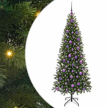 Artificial Christmas Tree with 300 LEDs Green 180 cm PE and PVC