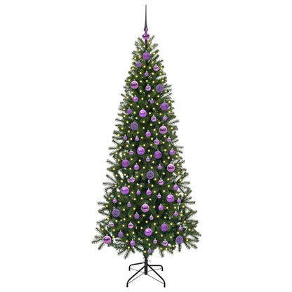 Artificial Christmas Tree with 300 LEDs Green 180 cm PE and PVC