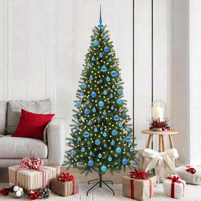 Artificial Christmas Tree with 300 LEDs Green 180 cm PE and PVC