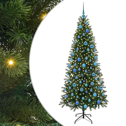 Artificial Christmas Tree with 300 LEDs Green 180 cm PE and PVC