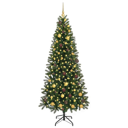 Artificial Christmas Tree with 300 LEDs Green 210 cm PE and PVC