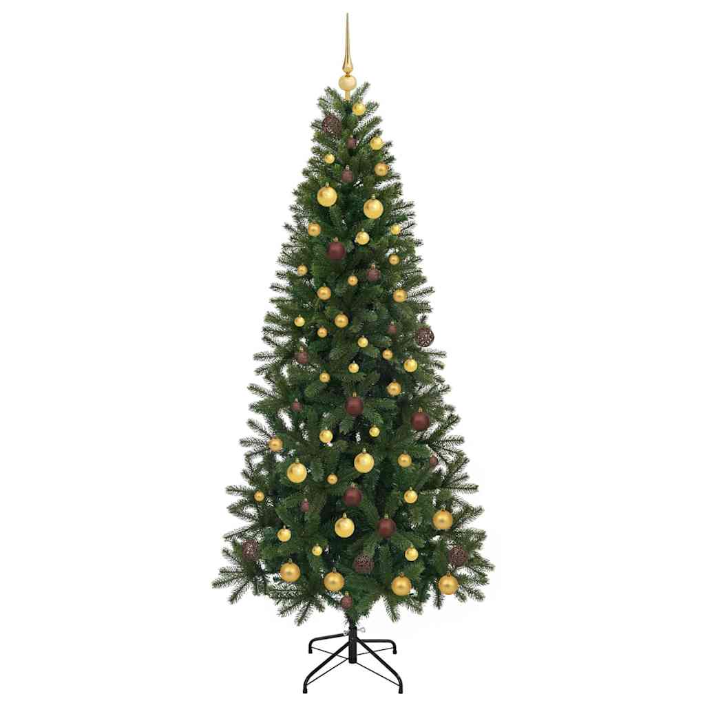 Artificial Christmas Tree with 300 LEDs Green 210 cm PE and PVC