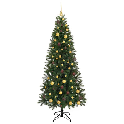 Artificial Christmas Tree with 300 LEDs Green 210 cm PE and PVC