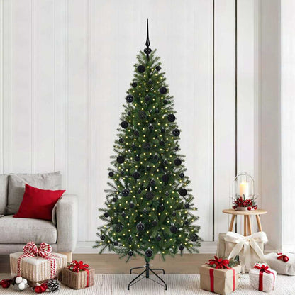 Artificial Christmas Tree with 300 LEDs Green 210 cm PE and PVC