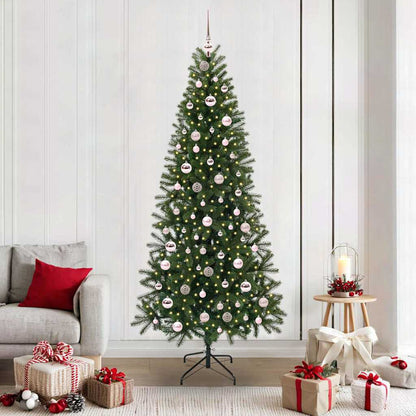 Artificial Christmas Tree with 300 LEDs Green 210 cm PE and PVC