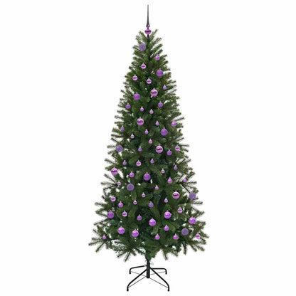 Artificial Christmas Tree with 300 LEDs Green 210 cm PE and PVC