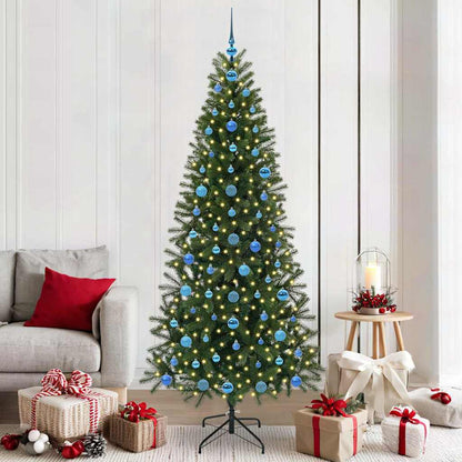 Artificial Christmas Tree with 300 LEDs Green 210 cm PE and PVC