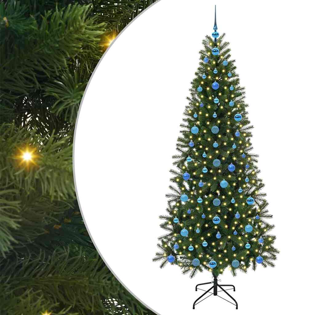 Artificial Christmas Tree with 300 LEDs Green 210 cm PE and PVC