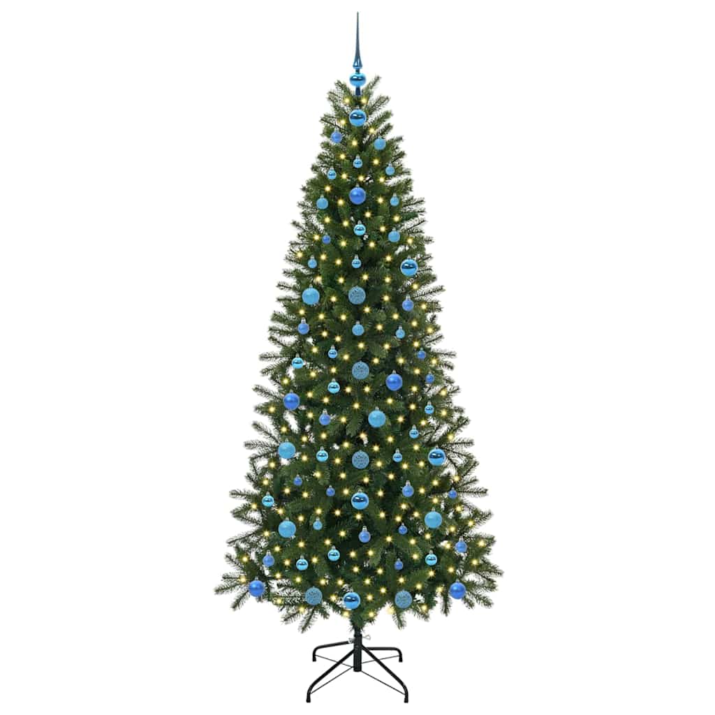 Artificial Christmas Tree with 300 LEDs Green 210 cm PE and PVC