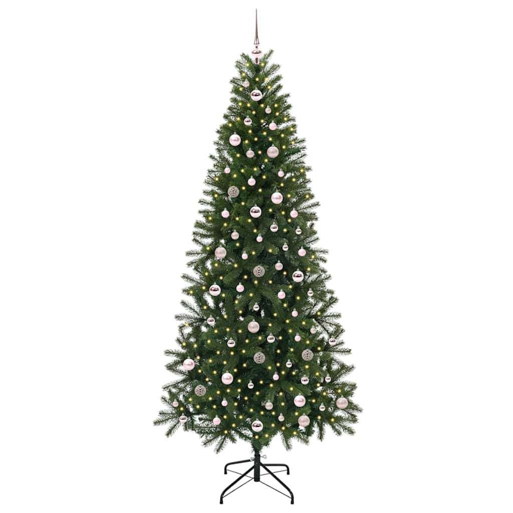 Artificial Christmas Tree with 300 LEDs Green 240 cm PE and PVC