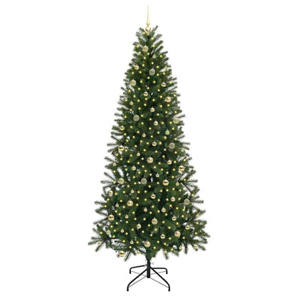 Artificial Christmas Tree with 300 LEDs Green 240 cm PE and PVC