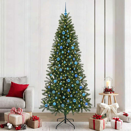 Artificial Christmas Tree with 300 LEDs Green 240 cm PE and PVC