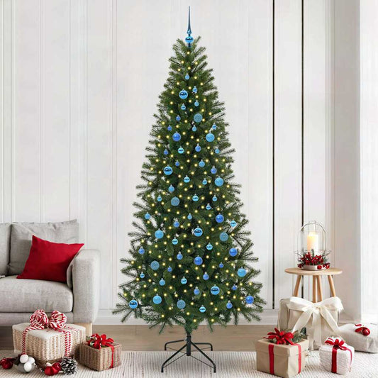 Artificial Christmas Tree with 300 LEDs Green 240 cm PE and PVC