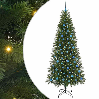 Artificial Christmas Tree with 300 LEDs Green 240 cm PE and PVC